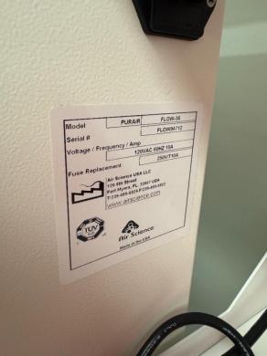 Air Science Purair Flow-36 Laminar Flow Hood with HEPA Filtration for Contamination Control-cover