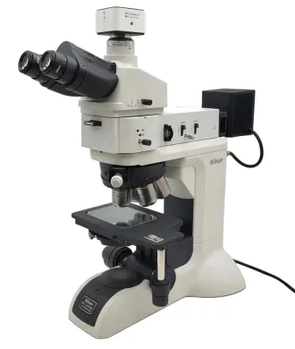 Nikon Eclipse LVN150NA Metallurgical Microscope with Trinocular Head, DIC, and 6MP Tucsen MiChrome Camera