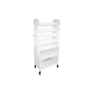 TrippNT Tall Extra Wide Slanted Suture Cart with Angled Shelves and Bulk Storage