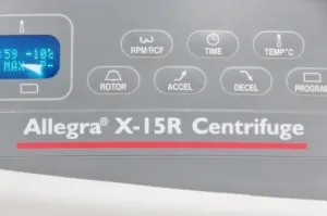 Beckman Coulter Allegra X-15R Refrigerated Benchtop Centrifuge with Swinging Bucket and Fixed Angle Rotors, 9 of 12