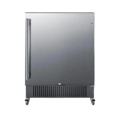 Summit FF27BSSCAS 27" Wide Mobile All-Refrigerator with Digital Control and Stainless Steel Door-cover