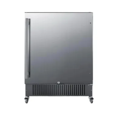 Summit FF27BSSCAS 27" Wide Mobile All-Refrigerator with Digital Control and Stainless Steel Door