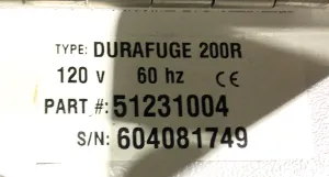 Precision Durafuge 200R Refrigerated Centrifuge with Swing-out Rotor (4 x 190mL), 7 of 7
