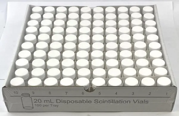 Fisherbrand 03-337-4 20mL Scintillation Vials with Chemically Resistant Screw Caps (Box of 500)