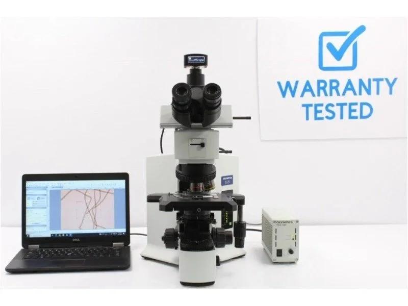Olympus BX51 Upright Brightfield/Darkfield Materials Microscope with Digital Imaging and Mechanical XY Stage