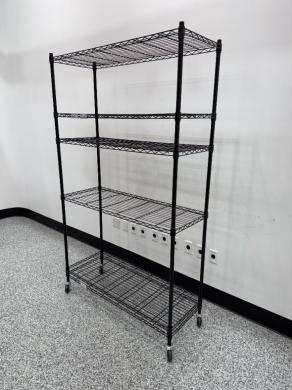 Mobile Wire Rack with Adjustable Shelves for Laboratory Storage and Equipment Organization-cover