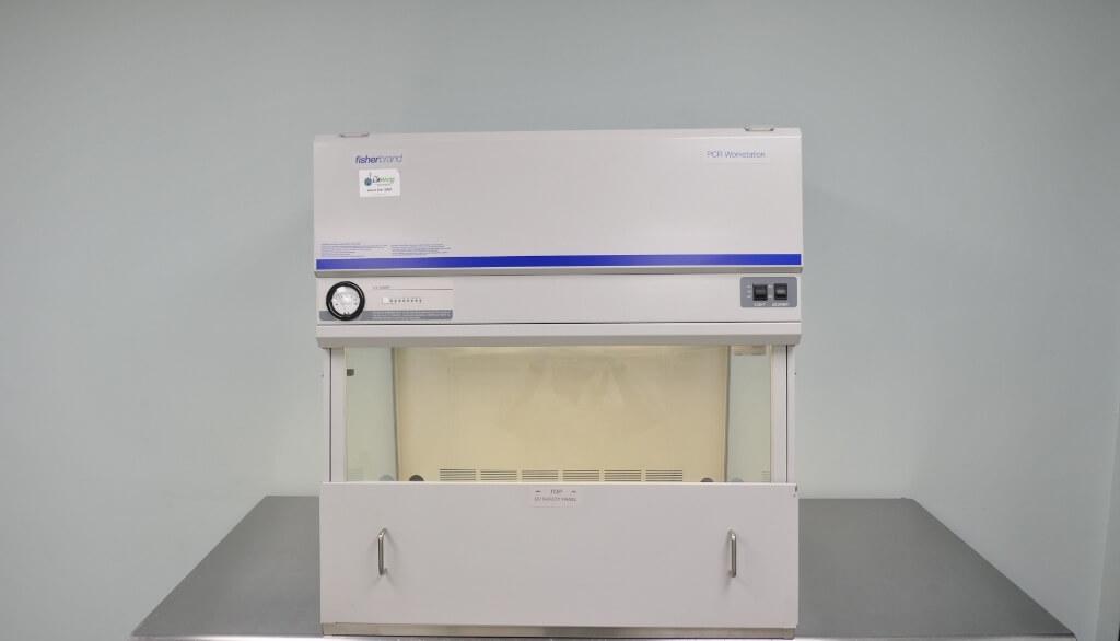 Fisher Scientific PCR Workstation – 3 ft with HEPA Filtration and UV Disinfection