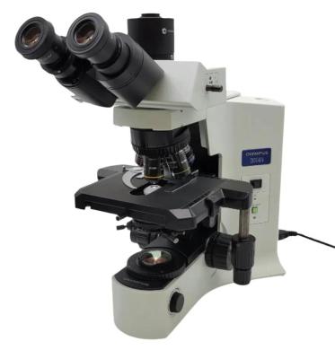 Olympus BX41 Microscope with Plan Apochromatic Objectives and Trinocular Head-cover