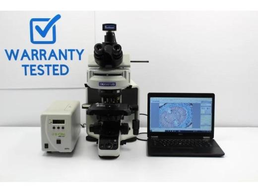 Olympus BX53 Upright Fluorescence Phase Contrast Microscope with New Fluorescence Filters-cover