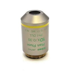 Nikon CFI Plan Fluor 10x Phase Contrast Microscope Objective, 2 of 3