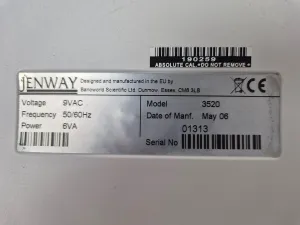 Jenway 3520 Bench-mounted pH/mV/Temperature Meter with Data Logging and GLP Support, 3 of 4