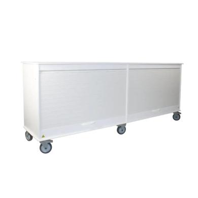 TrippNT Belize Lab Island Cart with Locking Roll-Top Doors and Chemically Resistant HDPE Construction-cover