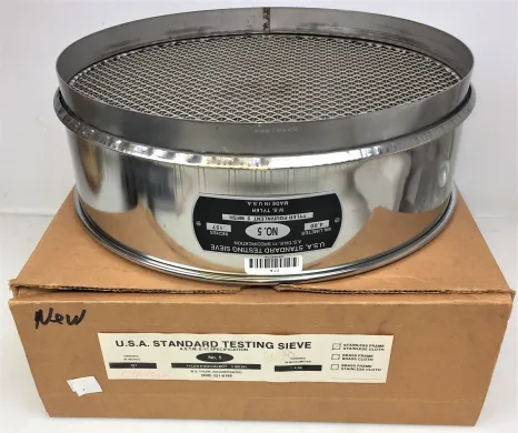 Tyler #5 Stainless Steel 12" Test Sieve with 4mm Aperture