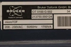 Bruker micrOTOF Mass Spectrometer with Varian DS-602, 8 of 9
