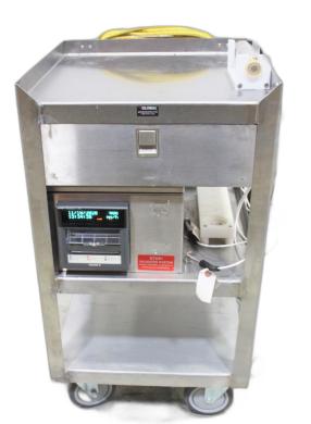 Global Industrial CR2919 Chart Recorder with Honeywell DR4500 on Portable Stainless Steel SIP Cart-cover