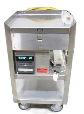 Global Industrial CR2919 Chart Recorder with Honeywell DR4500 on Portable Stainless Steel SIP Cart