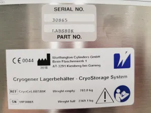 Worthington LABS-80K Cryogenic Vessel, 43 of 45