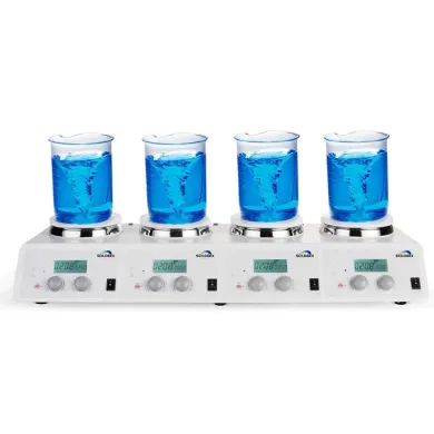Scilogex SCI340-4 Digital 4-Channel Hotplate-Stirrer with Ceramic Plates, 340ºC / 1500rpm Max