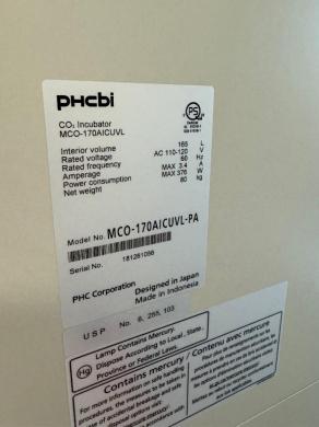 PHCbi MCO-170AICUVL-PA Double Stack CO2 Incubator for Cell Culture-cover