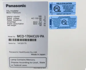 Panasonic MCO-170AICUV-PA CO2 Incubator with Touchscreen Control, 5.8 cu.ft. Capacity, 6 of 9