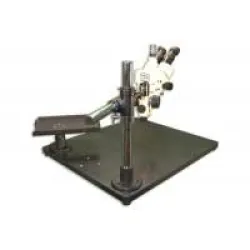 Meiji EMZ-5TR Trinocular Zoom Stereo Microscope with Wide Surface Laminate Stand, 5 of 6