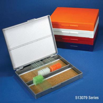 Globe Scientific 100-Place Microscope Slide Storage Box Model 513079AST-cover