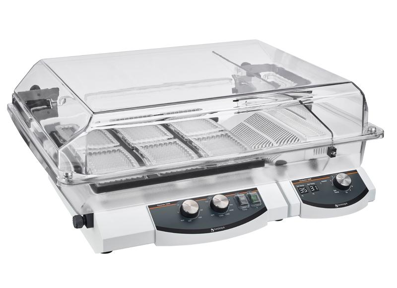 Heidolph 36130500 Titramax 1000 Vibrating Platform Shaker w/ Heating Module and Flat Incubator Hood