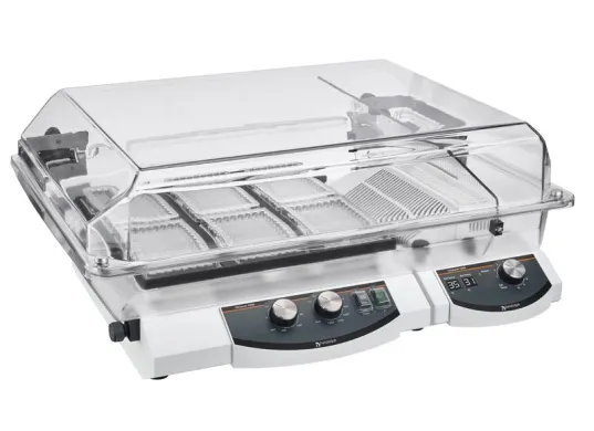 Heidolph 36130500 Titramax 1000 Vibrating Platform Shaker w/ Heating Module and Flat Incubator Hood
