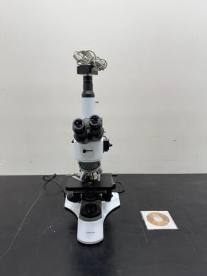 AmScope Upright Compound Microscope with Trinocular Head and 24V 100W Illumination-cover