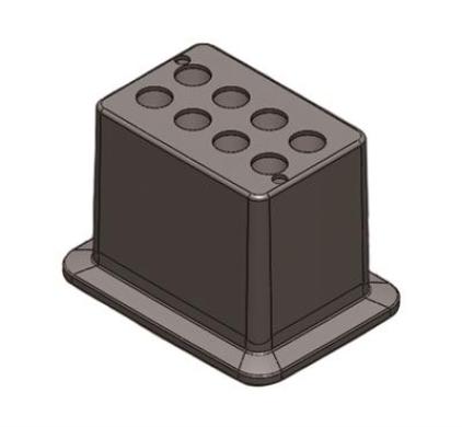 Scilogex Block, used for 15mL tubes, 8 holes-cover