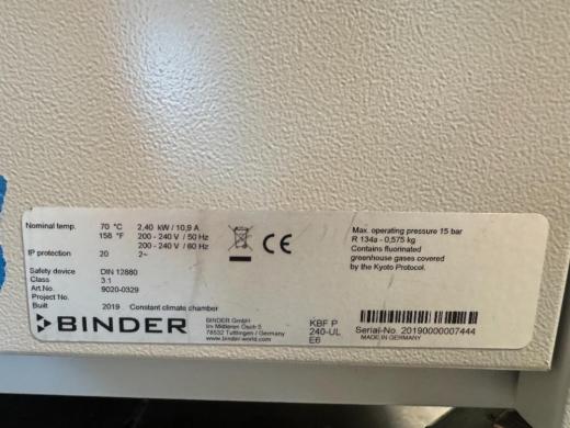 Binder KBFP 240-UL Constant Climate Chamber for Precise Temperature and Humidity Control-cover