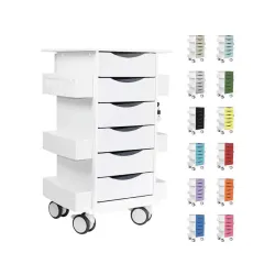 TrippNT Core 6D Laboratory Supply Storage Cart with Locking Drawers and HDPE Construction, 2 of 9