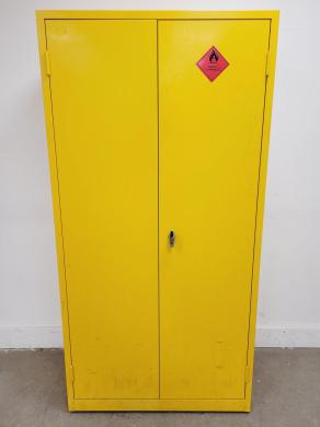 Yellow Solvent Cabinet Chemical Storage with 3 Shelves and Locking Keys-cover