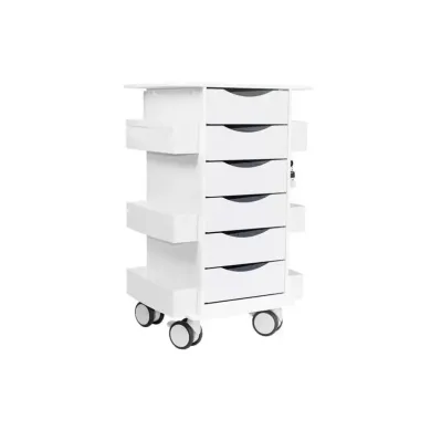 TrippNT Core 6D Laboratory Supply Storage Cart with Locking Drawers and HDPE Construction