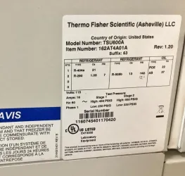 Thermo Scientific TSU400A Upright Ultra-Low Temperature Freezer −85°C Capacity 28.8 cu ft, 15 of 15