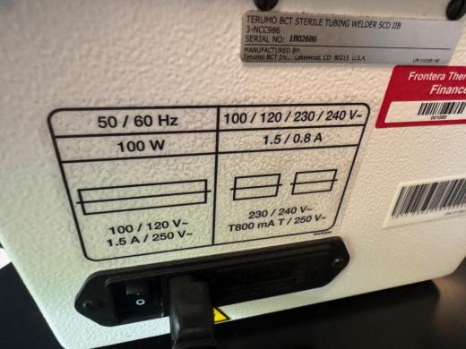 Terumo SCD IIB Sterile Tubing Welder for Contamination-Free Fluid Connections-cover