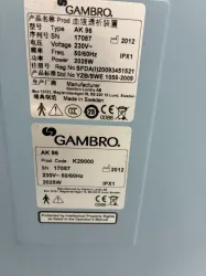 Gambro AK-96 Dialysis Machine with Integrated Fluid Management and Touchscreen Interface, 4 of 4