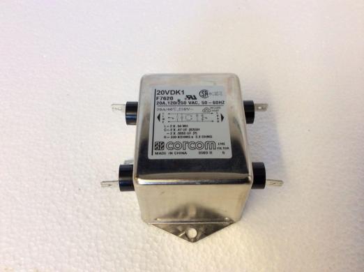 Corcom 20VDK1 EMI Filter Accessory 20A 120/250VAC 50-60Hz Used-cover