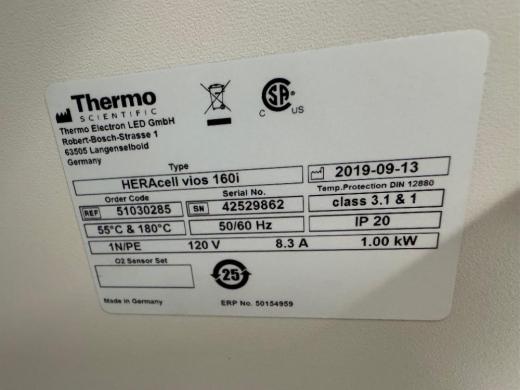 Thermo Scientific Heracell Vios 160i Doublestack CO2 Incubator with Dual Independent Chambers-cover