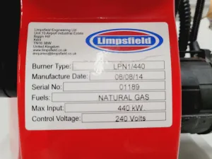 Limpsfield LPN1/440 Natural Gas Burner, 17 of 18