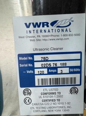 VWR Ultrasonic Cleaner for Laboratory Use-cover
