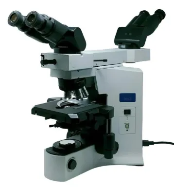 Olympus BX41 Dual Head Compound Microscope with Front to Back Bridge