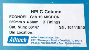 Alltech Econosil 60147 C18 Reversed-Phase LC Column 25 cm × 4.6 mm × 10 µm, 7 of 20