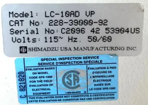 Shimadzu LC-10AD VP Pulse-Free Solvent Delivery Pump for HPLC, 13 of 20
