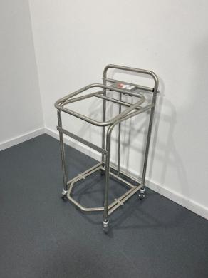 Set of 5 Pedal Bin Trolley Carts with Metal Frame and Caster Wheels for Laboratory Use-cover