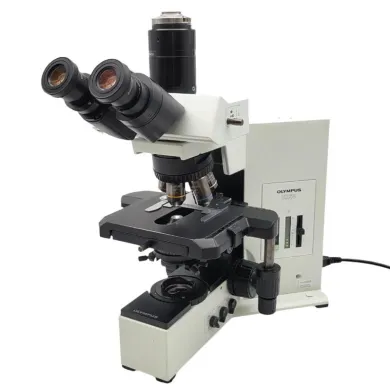 Olympus BX50 Microscope with Fluorite Objectives and Trinocular Head