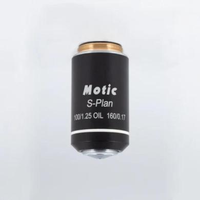 Motic S-Plan 100X/1.25 Oil Immersion Microscope Objective, WD 0.165mm (RMS Thread)-cover