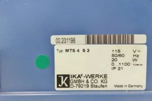 IKA MTS 4 S2 Orbital Microtiter Plate Shaker with 4-Place Platform, 9 of 9