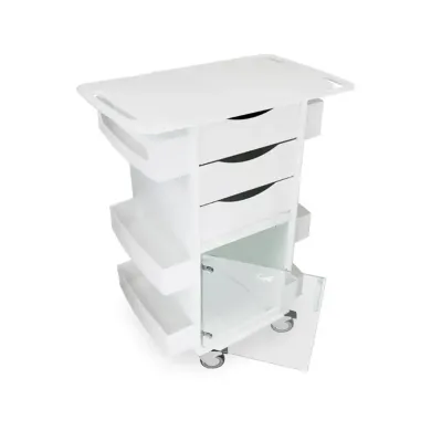 TrippNT Core DX Extended Top Cart with Hinged or Sliding Door, Mobile Laboratory Storage Solution