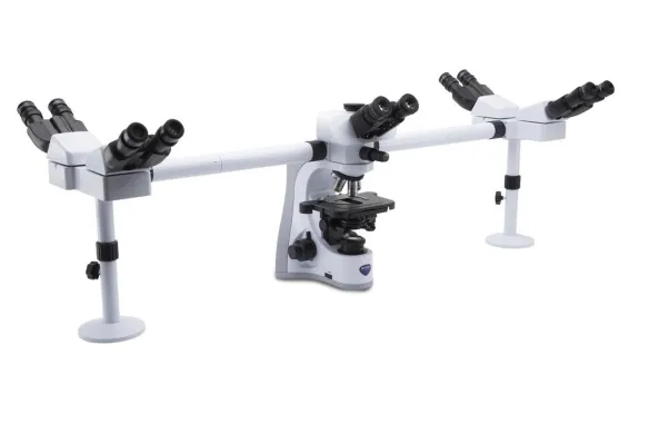 B-510 Trinocular 5-Head Brightfield Microscope with IOS PLAN Objectives, 1000x Magnification
